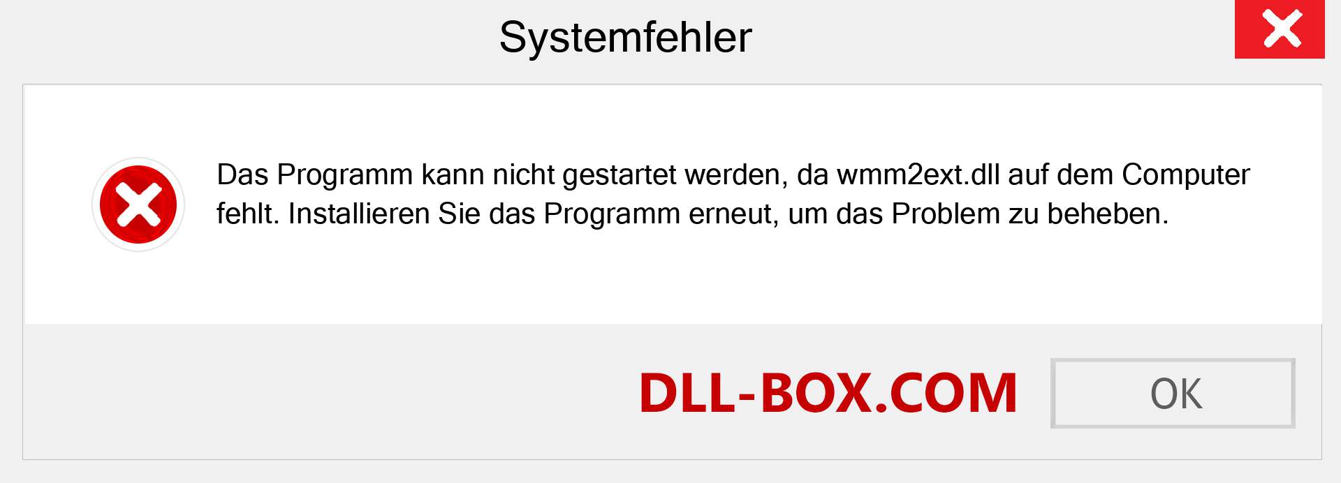 wmm2ext.dll-Datei fehlt?. Download für Windows 7, 8, 10 - Fix wmm2ext dll Missing Error unter Windows, Fotos, Bildern